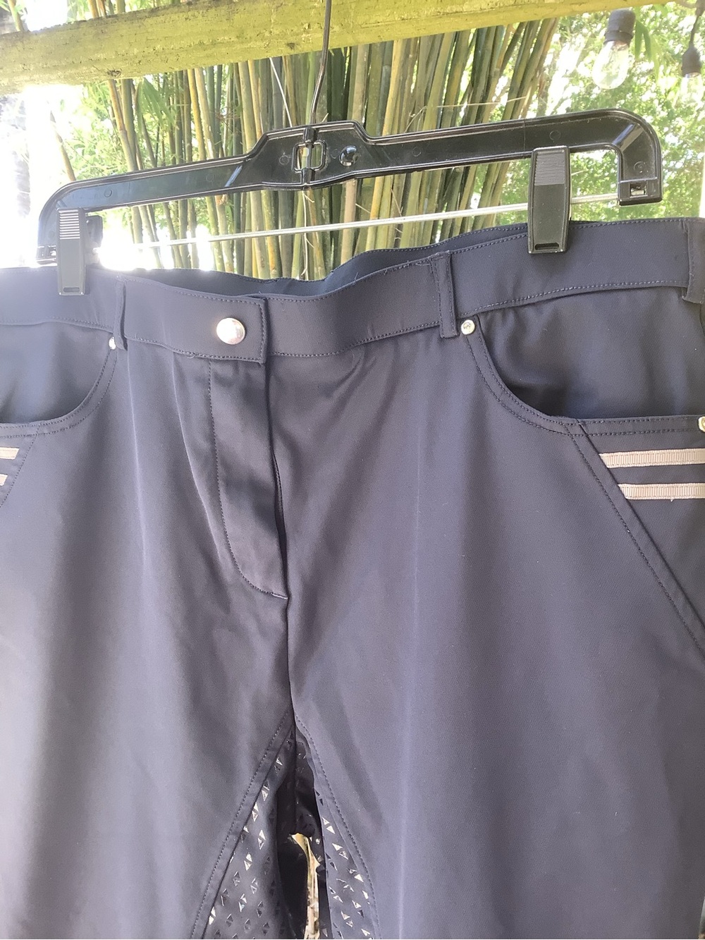 Equiline 34 Women's Navy Riding Breeches with Full Seat - Picture 9 of 10